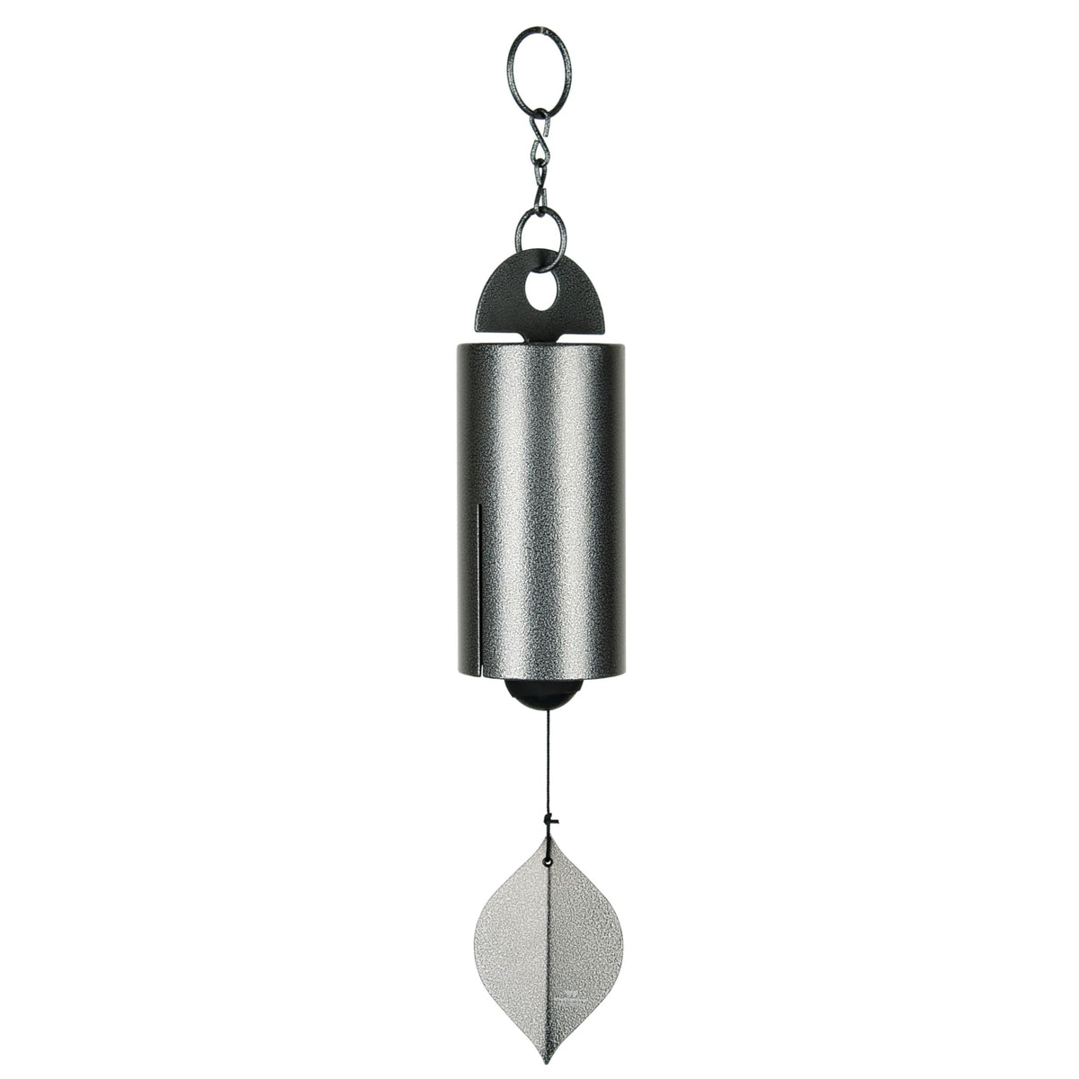 Woodstock Chimes front view showing whole 24-inch windbell and deep tone benefit