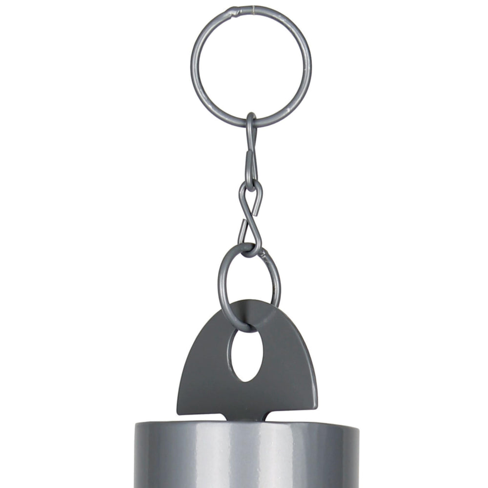 Woodstock Chimes beside patio chair showing size and placement benefit
