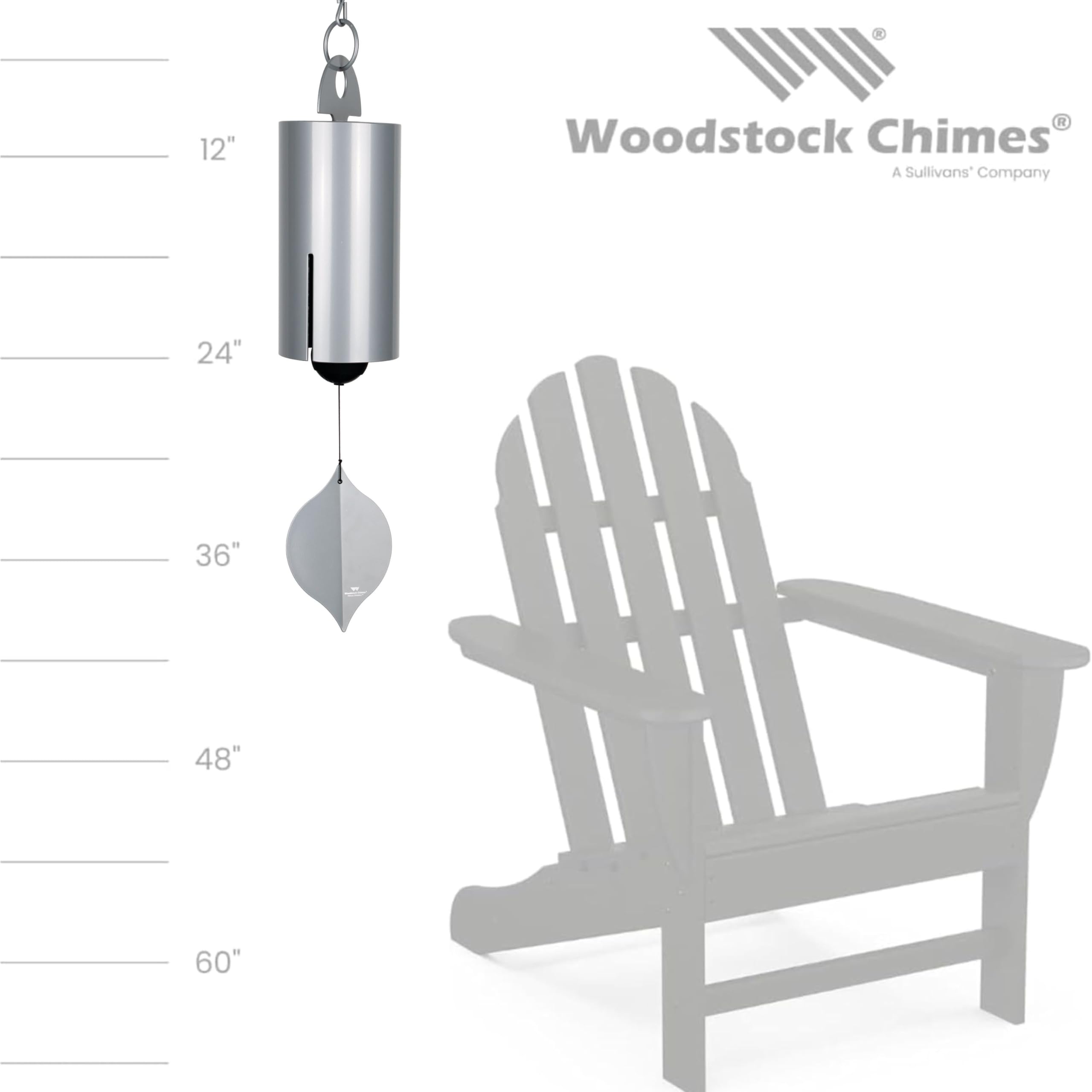 Woodstock Chimes removable windcatcher detail showing adjustable breeze response