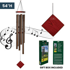 Woodstock Chimes windcatcher bubinga finish detail for custom engraving benefit