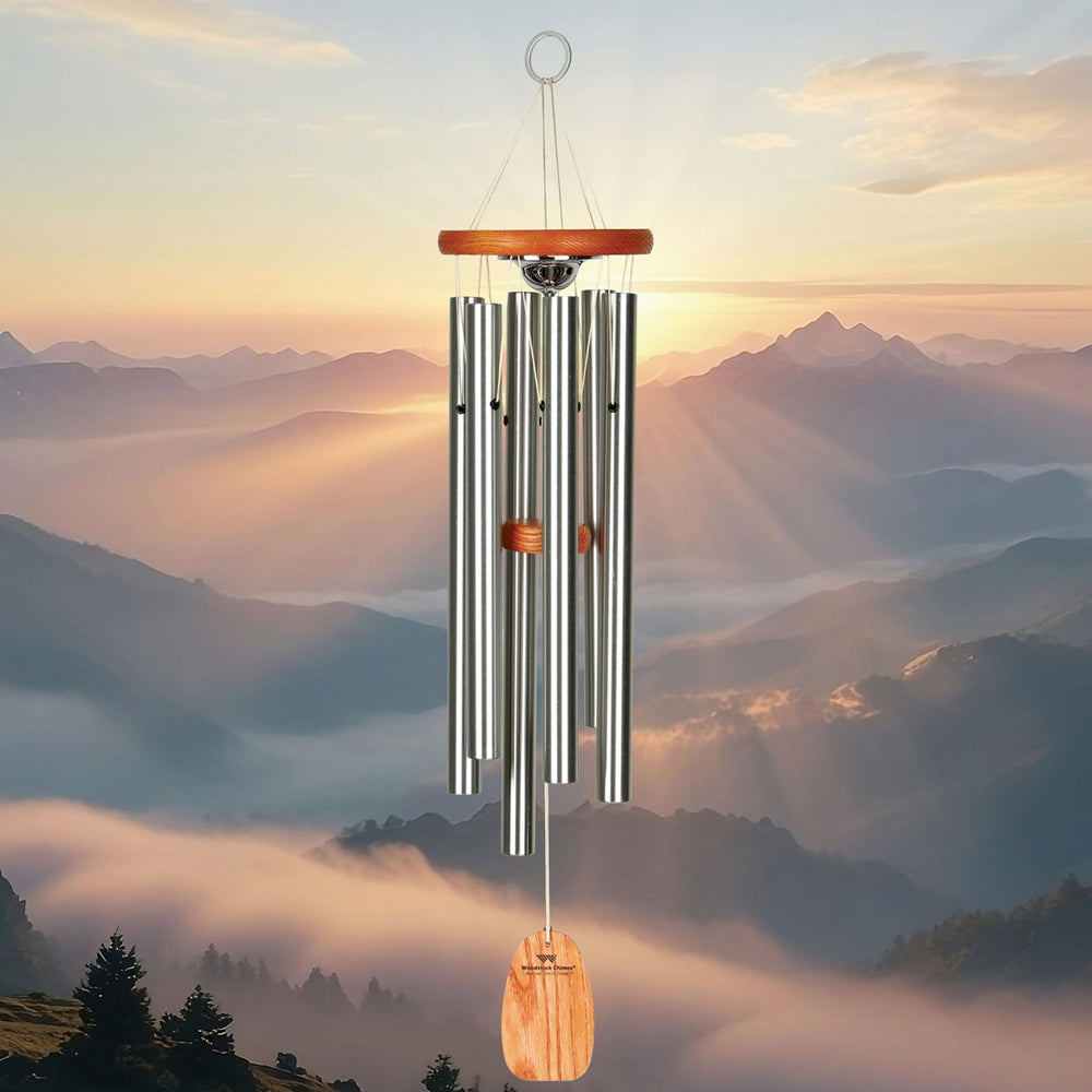 Woodstock Chimes packaging and gift box showing ready-to-gift presentation for sympathy occasions