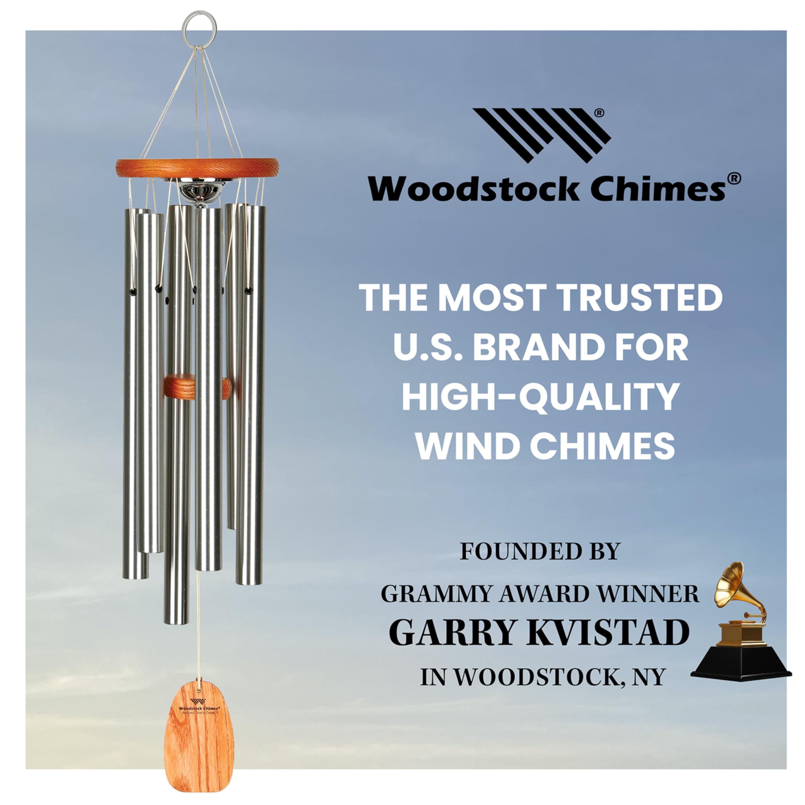 Woodstock Chimes removable windcatcher demonstration showing easy customization and maintenance