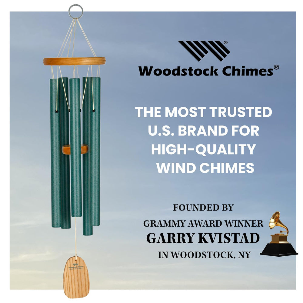 Woodstock Chimes tube texture and finish highlighting sandblasted aluminum longevity