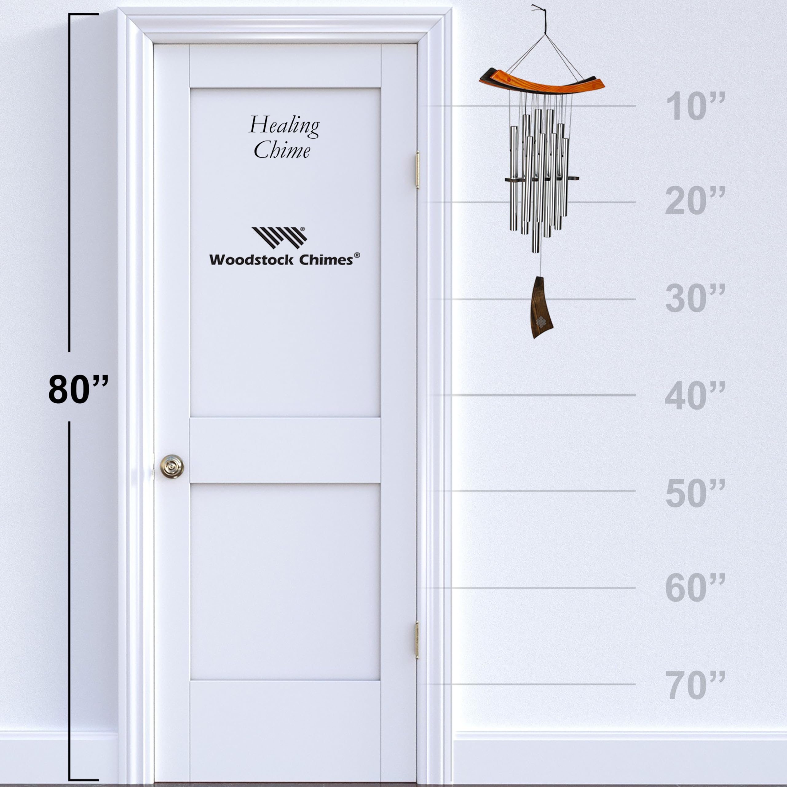 Woodstock Chimes ash wood top detail in black and cherry finish, showing weather resistance