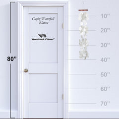 Woodstock Chimes wooden hanger detail, shows durable natural mounting and stability
