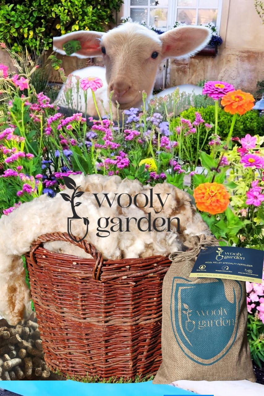 Wooly Garden pellets used in a balcony garden to support plants