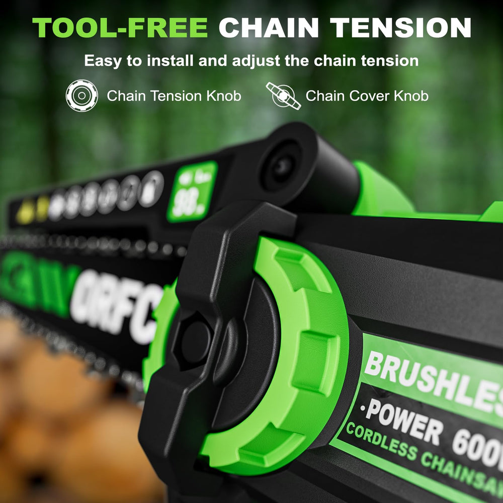 WORFCI pruning a small branch demonstrating fast cordless cutting performance