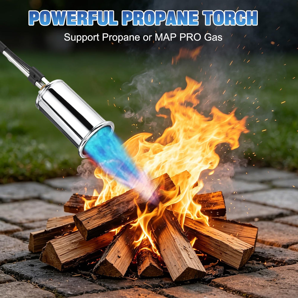 WorkBless extended 30-inch refractory steel handle close-up offering safe distance benefit