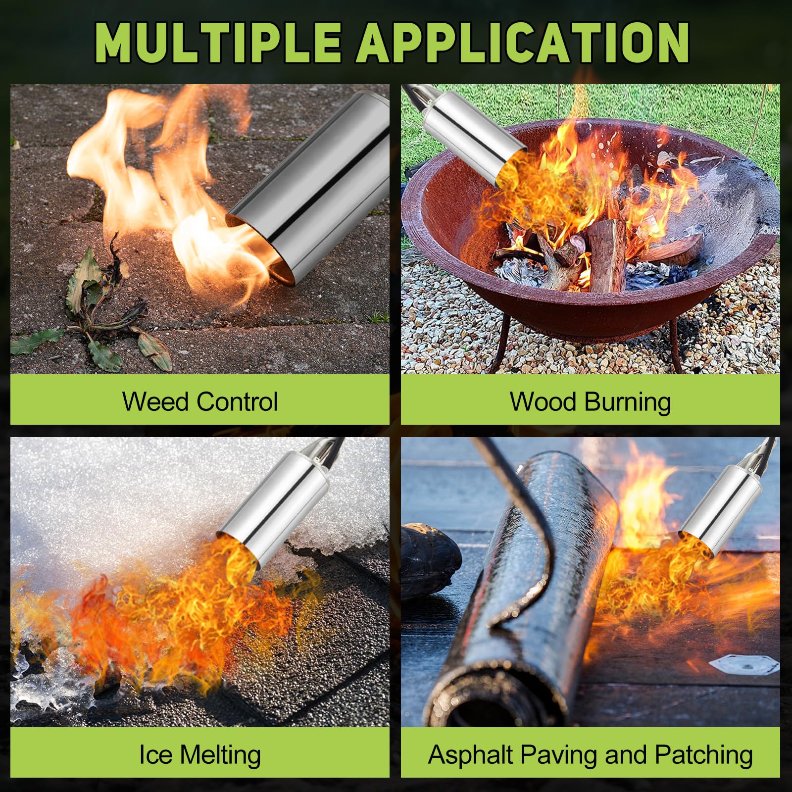 WorkBless torch melting snow on a walkway for safer, faster ice removal