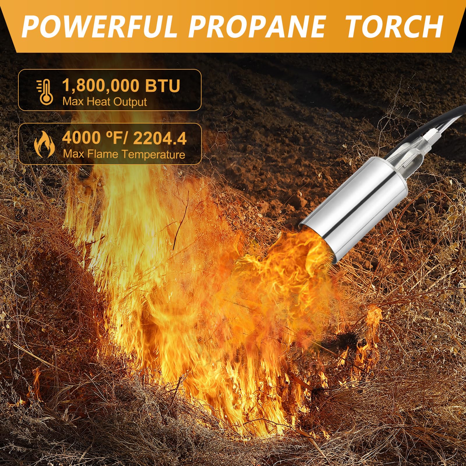 WorkBless nozzle close-up highlighting large-diameter design for steady flame