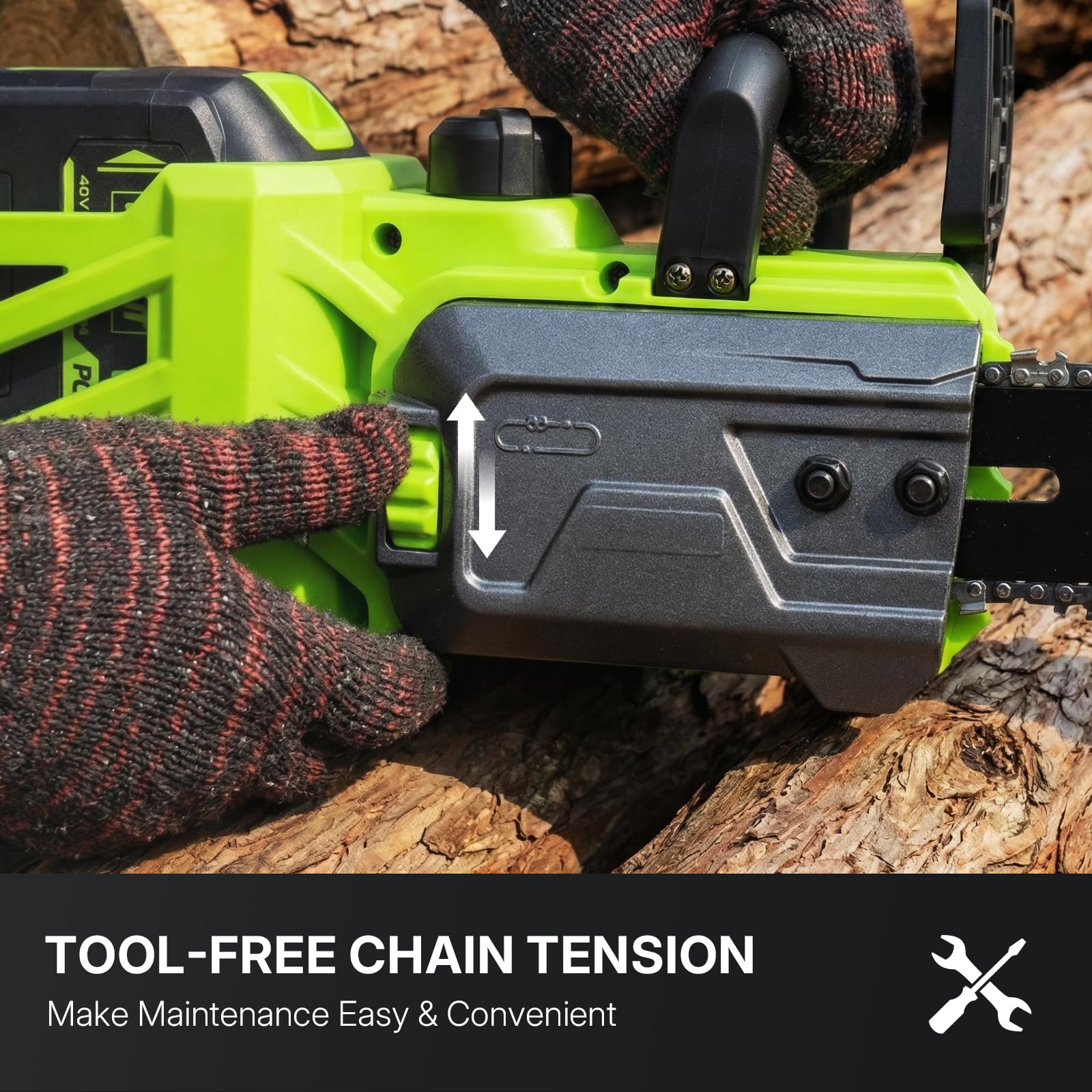 WORKIT automatic oiler detail keeping chain lubricated for smooth cuts