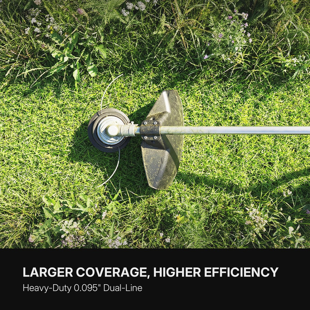 WORKIT in use trimming along a fence line for precise edge control