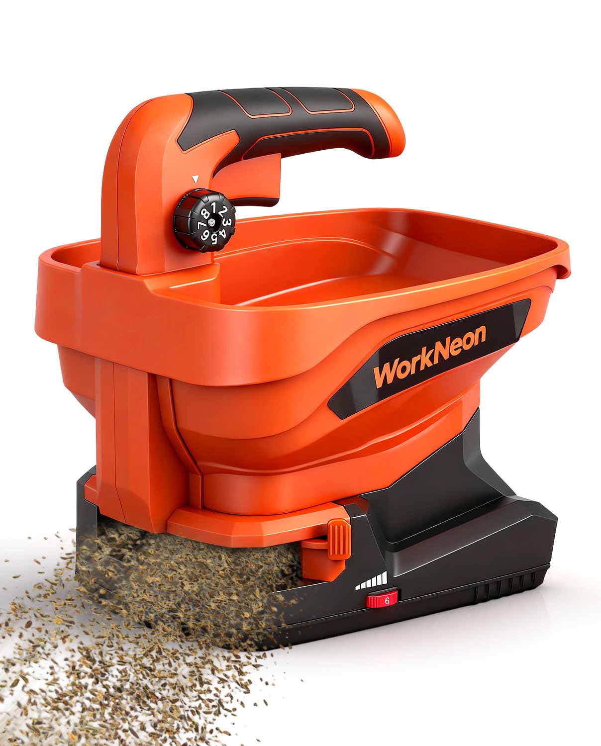 WorkNeon front view showing handheld spreader and ergonomic handle for comfortable use