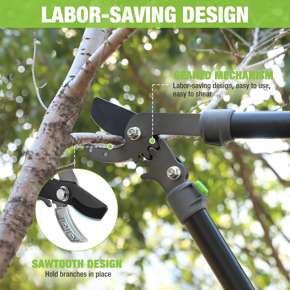 WORKPRO gear mechanism closeup demonstrating mechanical advantage for easier cutting