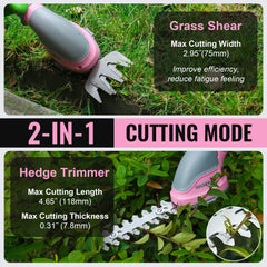 WORKPRO grass blade close-up showing narrow cutting edge for tidy lawn edges
