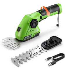 WORKPRO front view of cordless shear showing compact design and portability