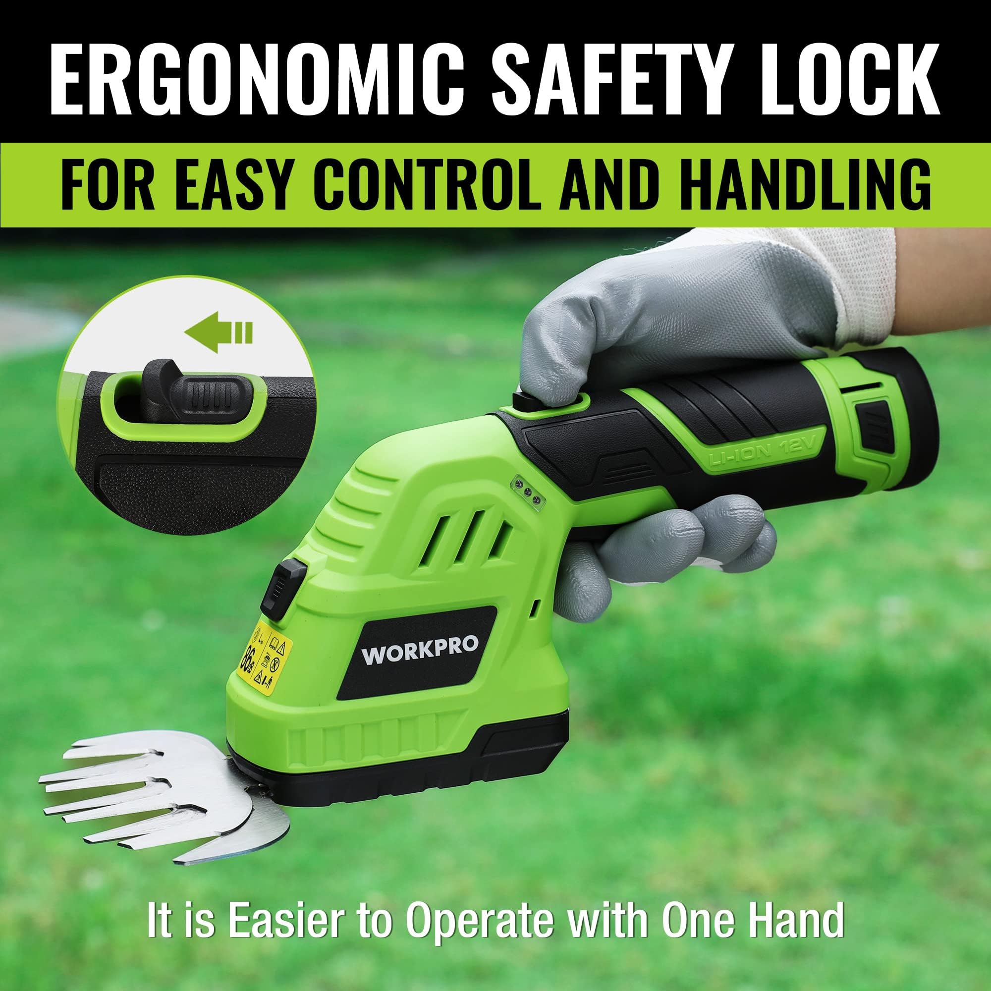 WORKPRO grass shear cutting lawn edge for precise tidy lawn borders