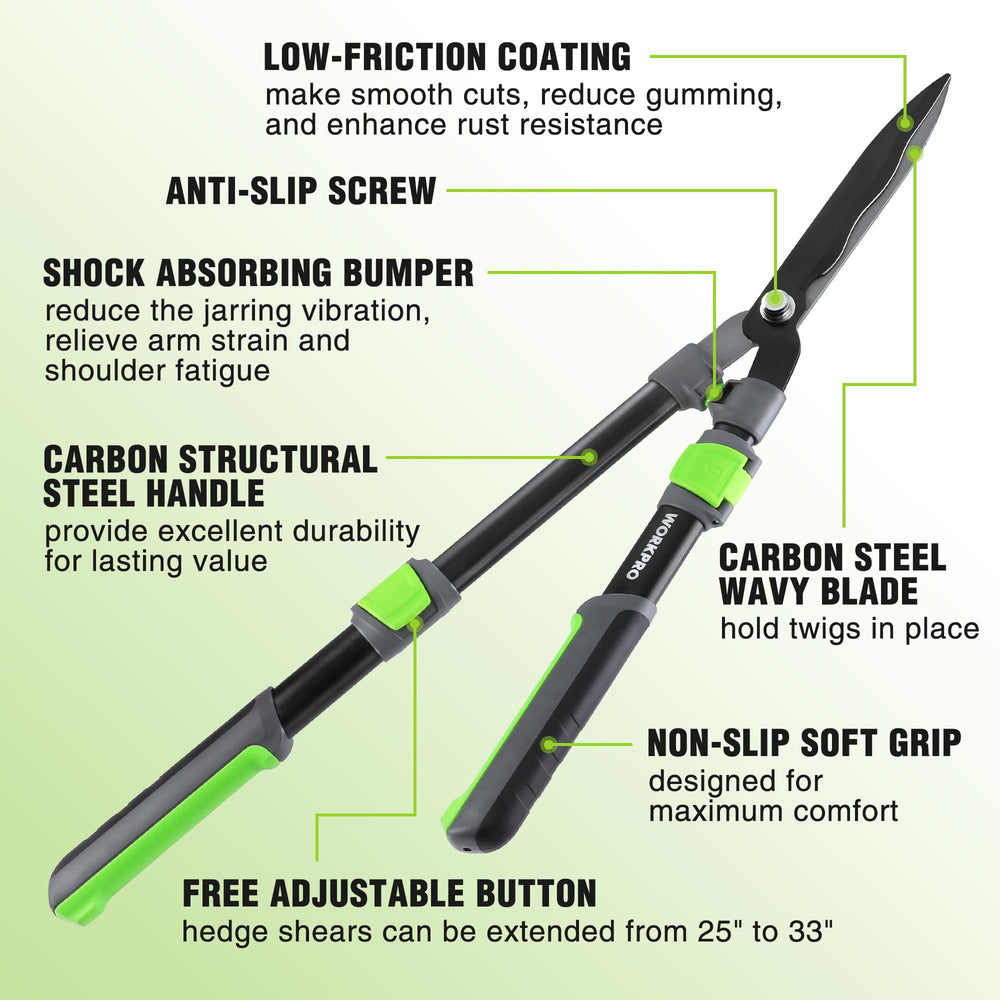 WORKPRO shock-absorbing bumper and pivot detail to reduce impact and vibration