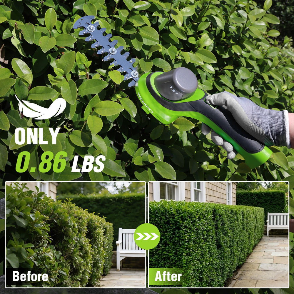 WORKPRO handheld during use showing ergonomic grip and easy control