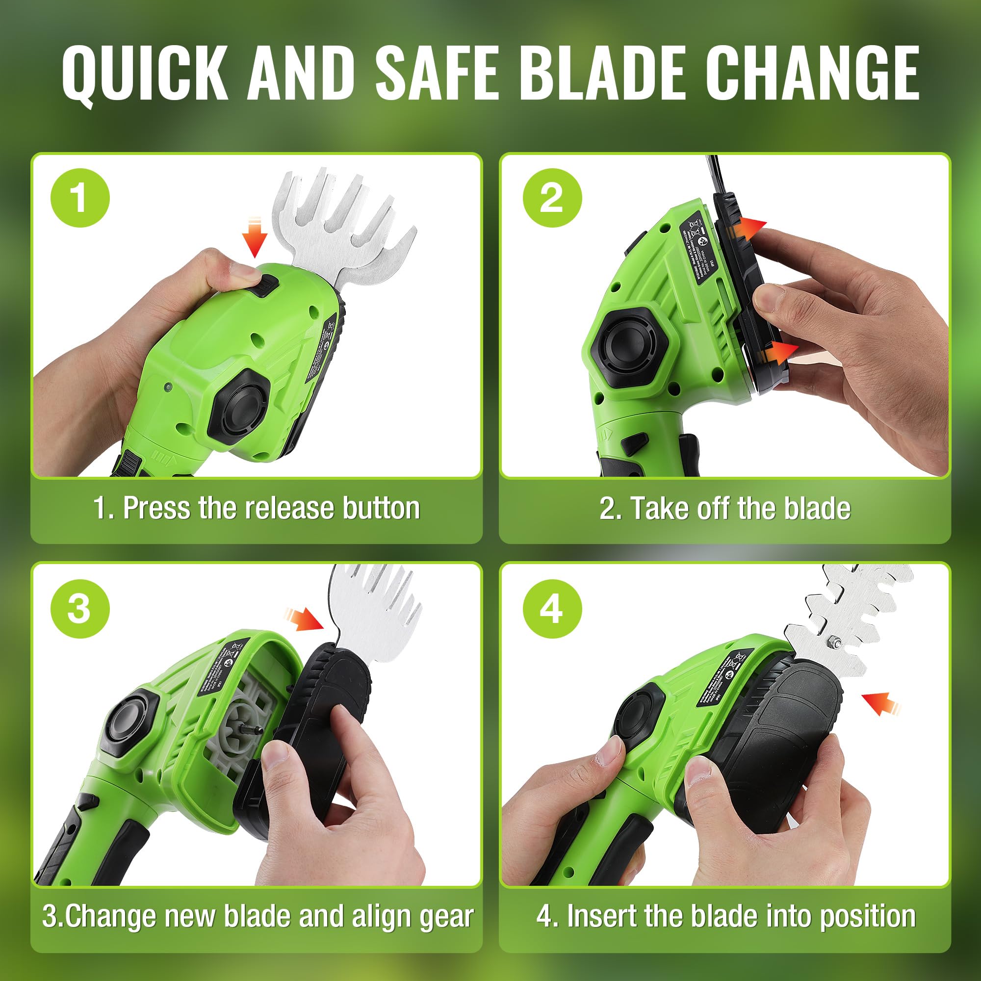 WORKPRO pruning a small hedge showing clean cuts and accessible reach