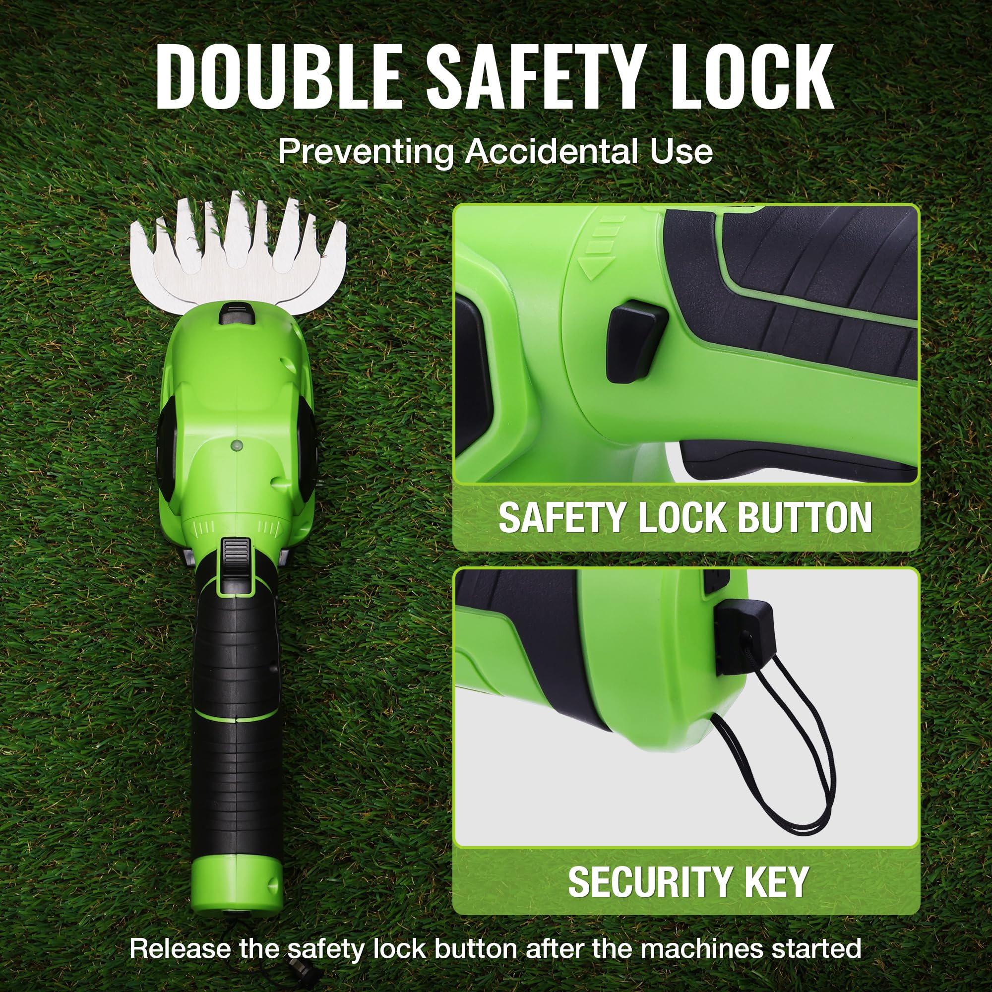 WORKPRO trimming lawn edge demonstrating tidy results and easy maneuvering