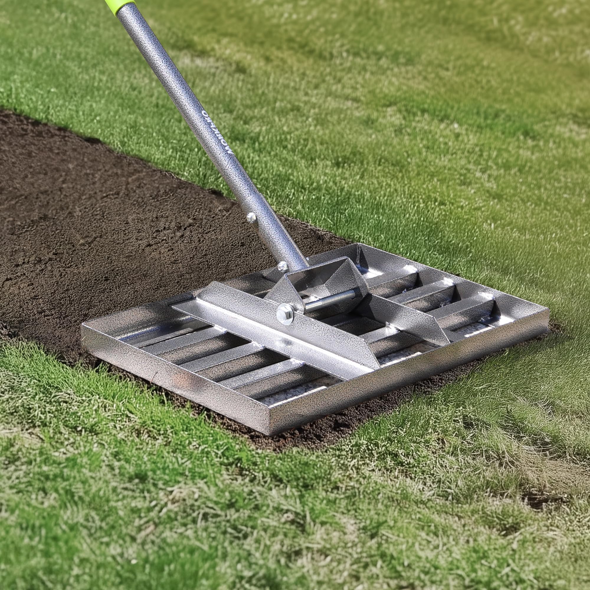 WORKPRO in backyard lifestyle scene showing faster lawn prep and professional results
