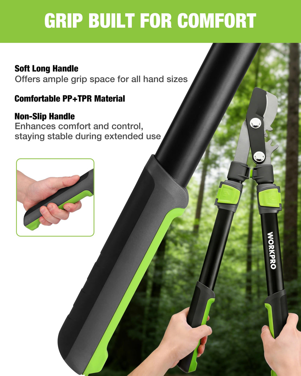WORKPRO next to ruler to show 25–37 inch adjustable length benefit