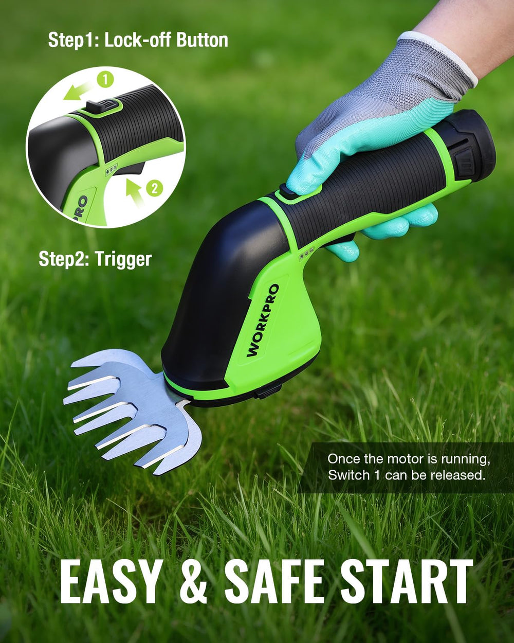 WORKPRO on shelf beside common objects showing compact size and easy storage