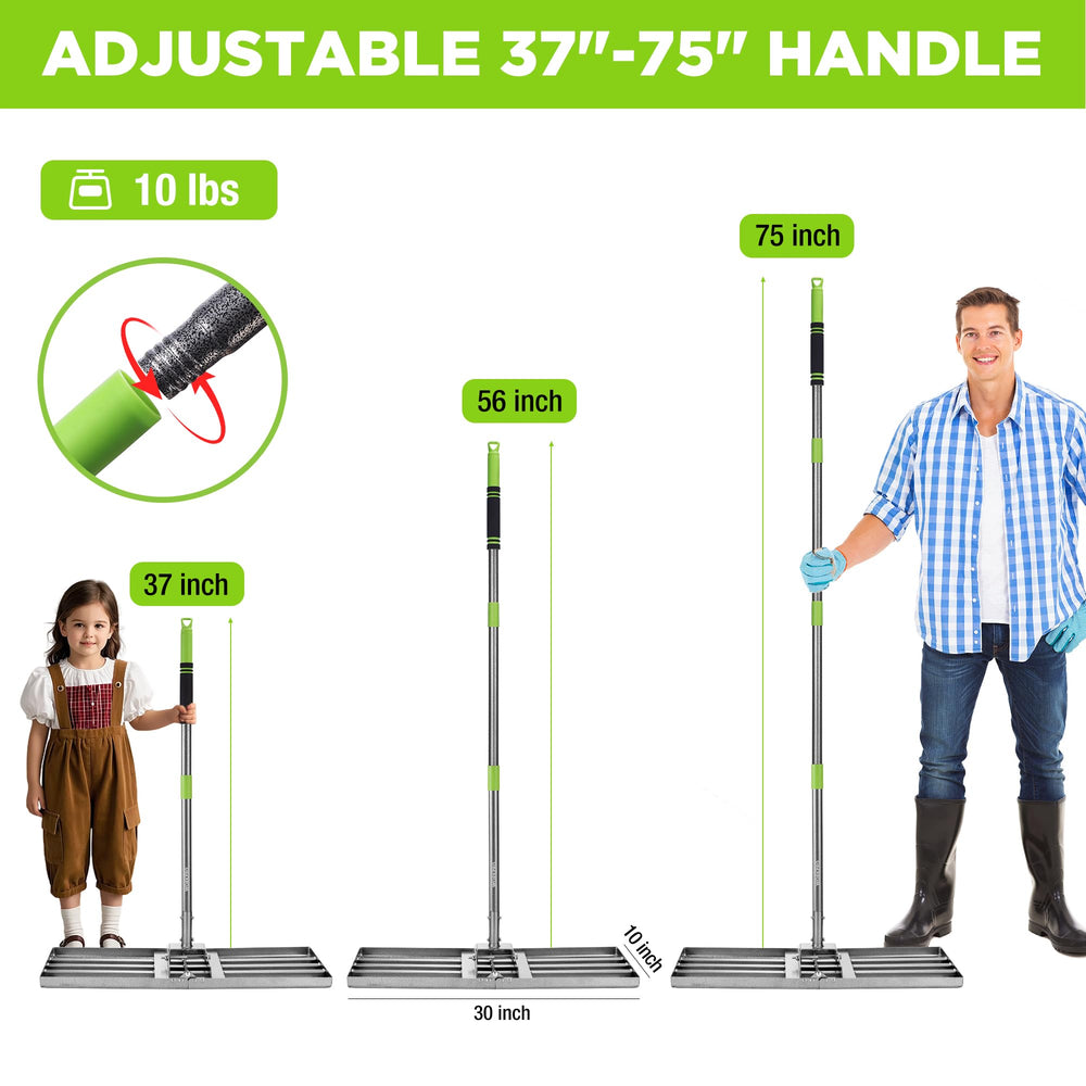 WORKPRO detachable handle sections laid out, simplifying assembly and storage