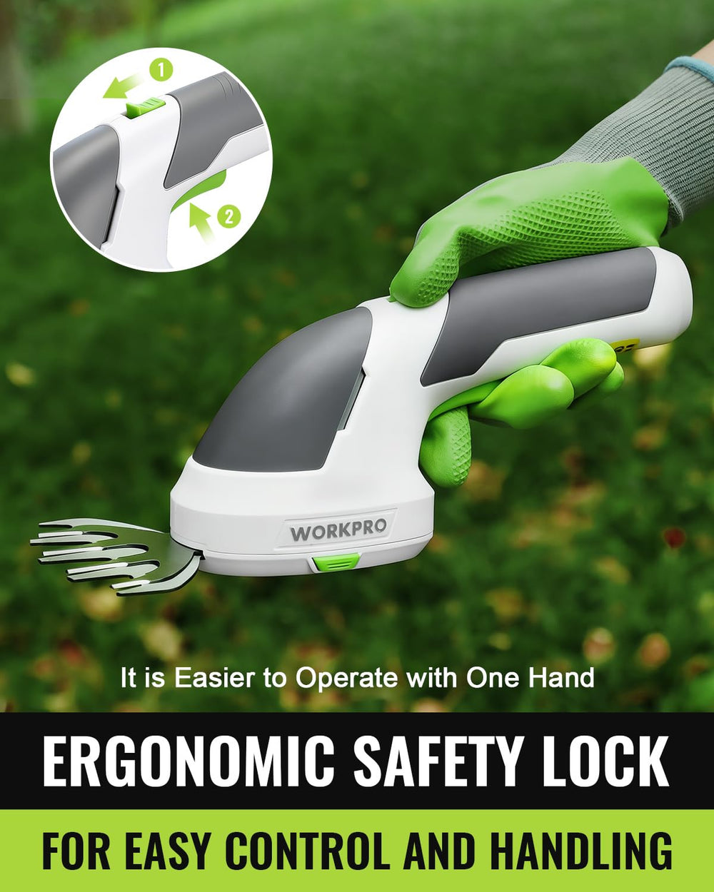 WORKPRO shrub shear cutting small branch for neat hedge shaping