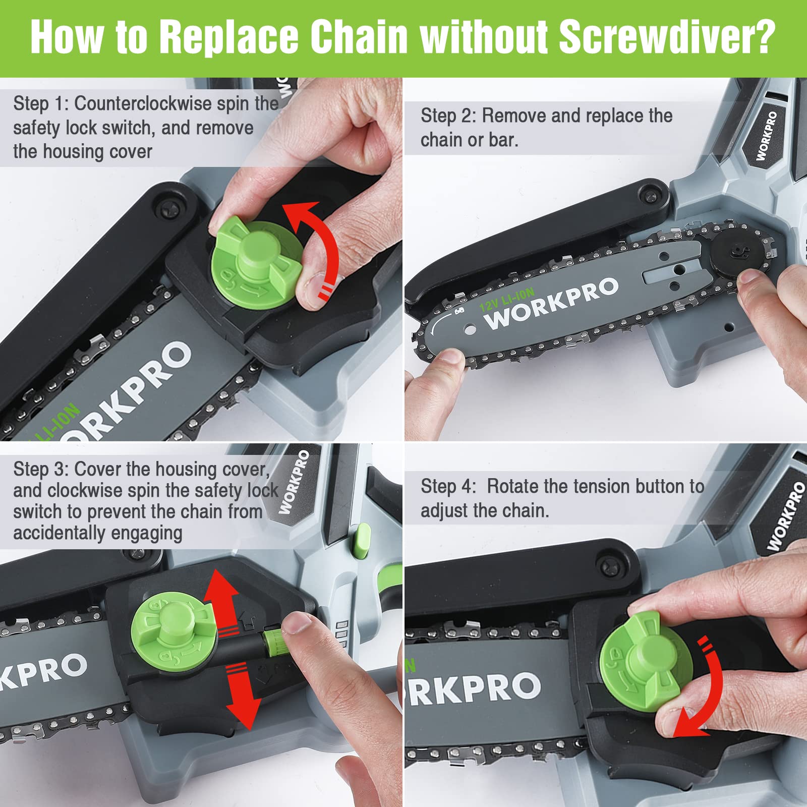 WORKPRO carrying case with saw and accessories showing organized storage