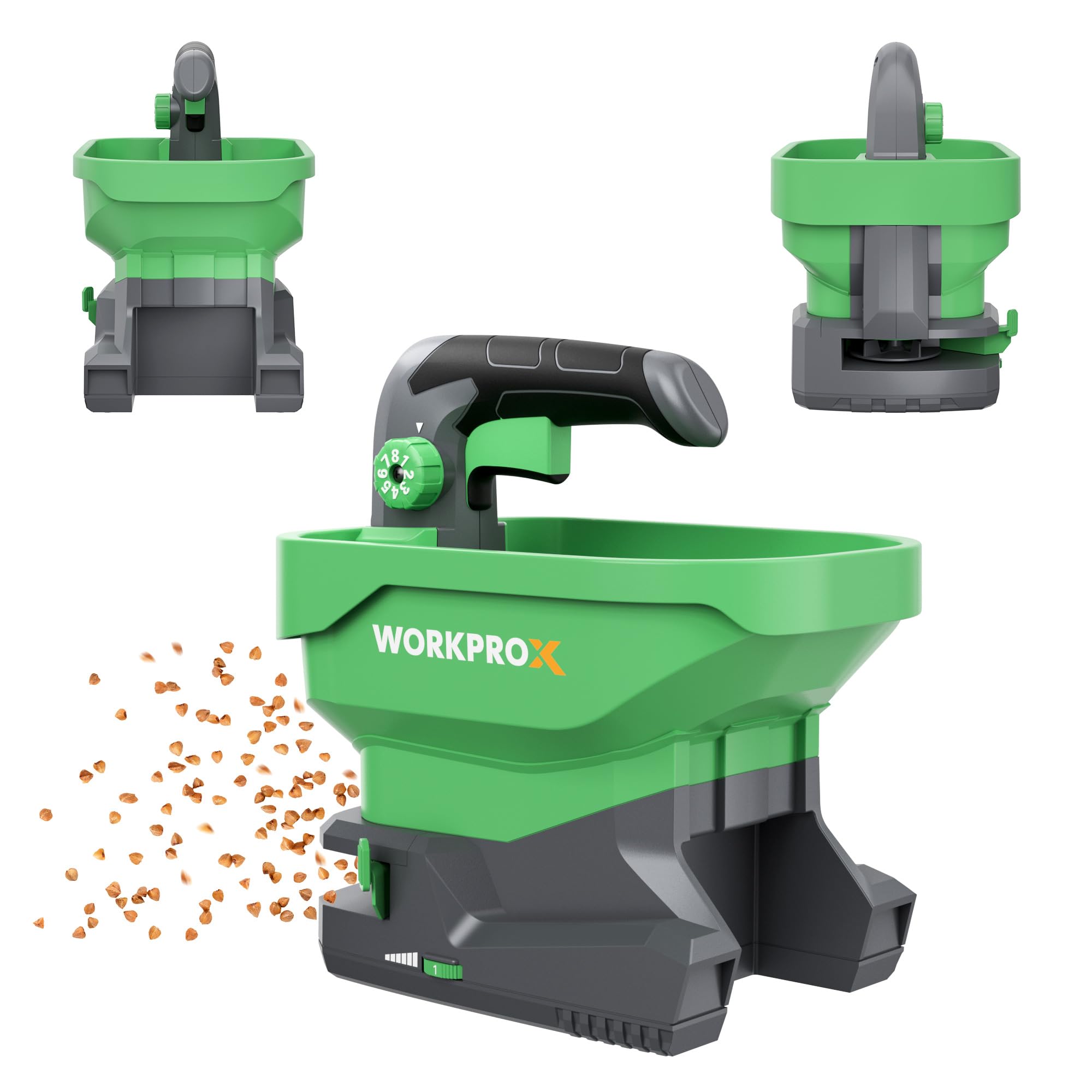 WORKPROX front view of spreader showing compact design and portability benefit