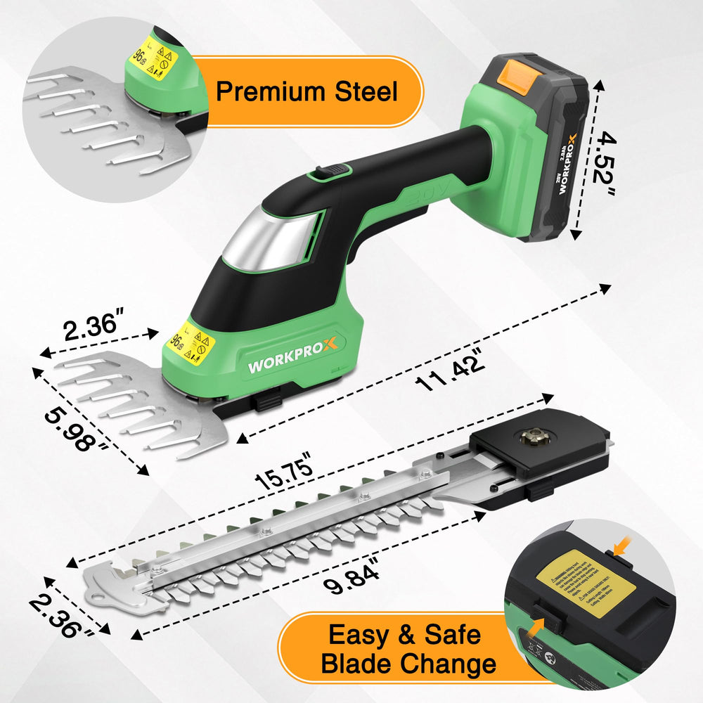 WORKPROX storage bag with trimmer and blades for easy transport and protection
