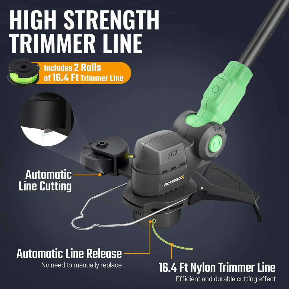 WORKPROX telescoping handle shown extended for ergonomic reach