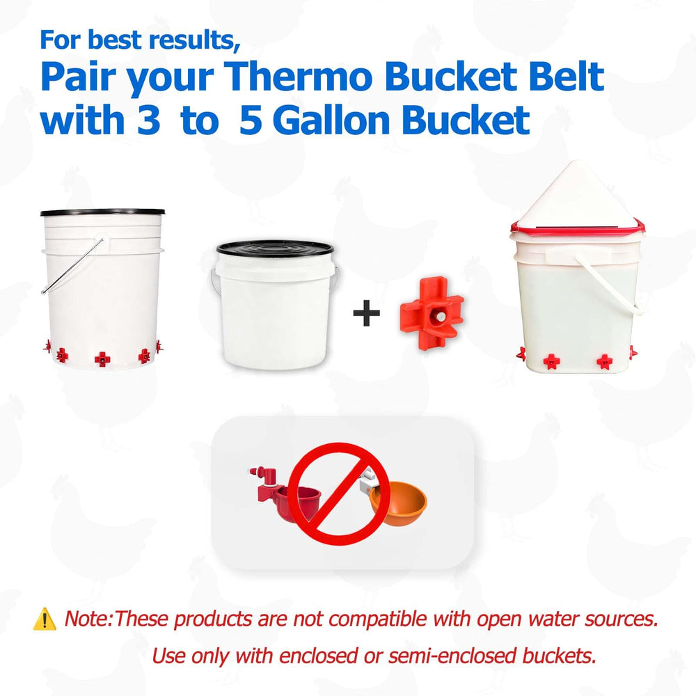 WORLEYX heater belt in a snowy coop with chickens using unfrozen water benefit