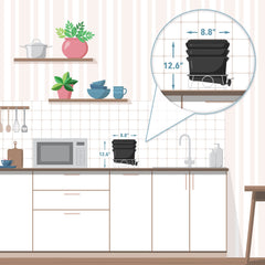 Worm Nerd bin on a kitchen countertop demonstrating indoor composting convenience benefit