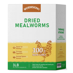 WORMSKING front packaging showing 3lb bag and clear resealable section for freshness