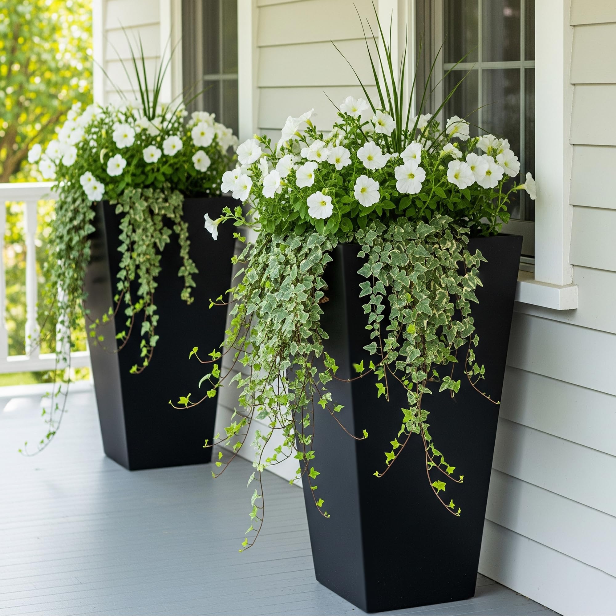 Worth close-up of planter texture and finish highlighting durable construction