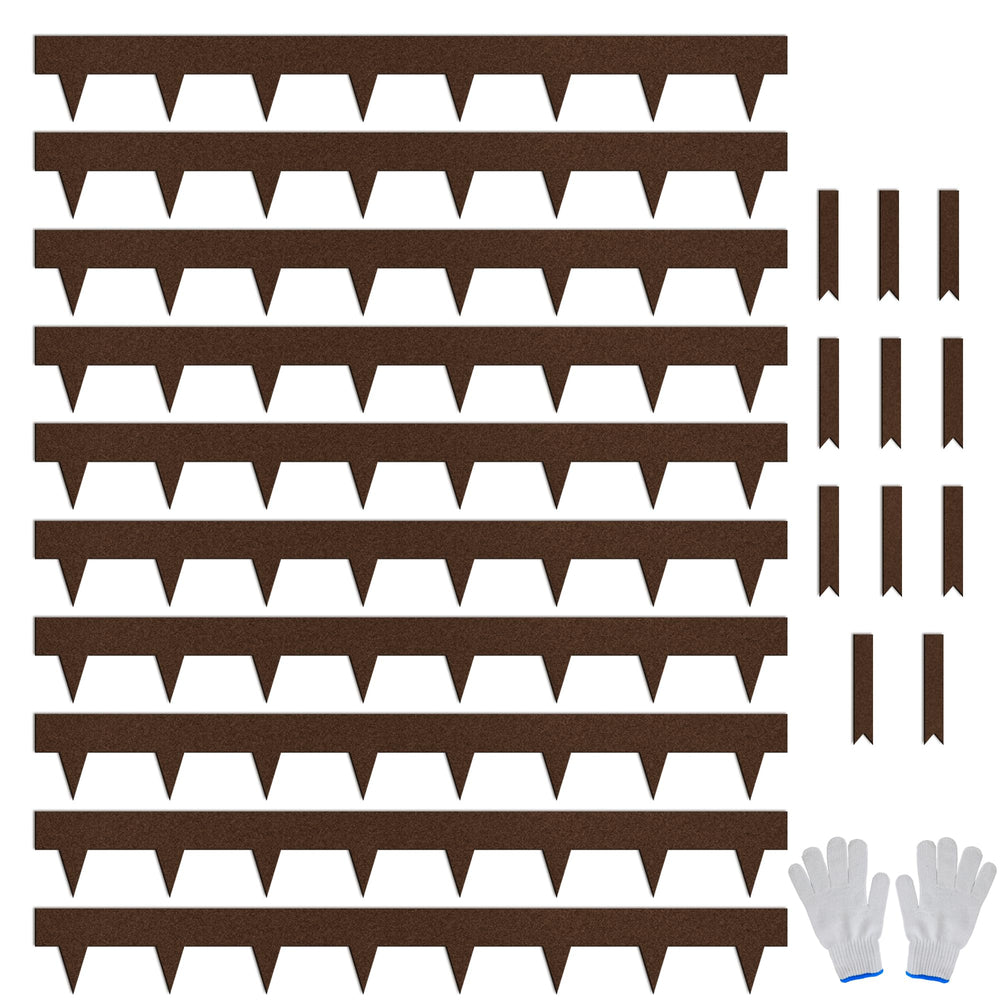 Worth Garden front packaging showing 10 steel edging strips for quick installation