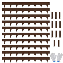 Worth Garden front packaging showing 10 steel edging strips for quick installation