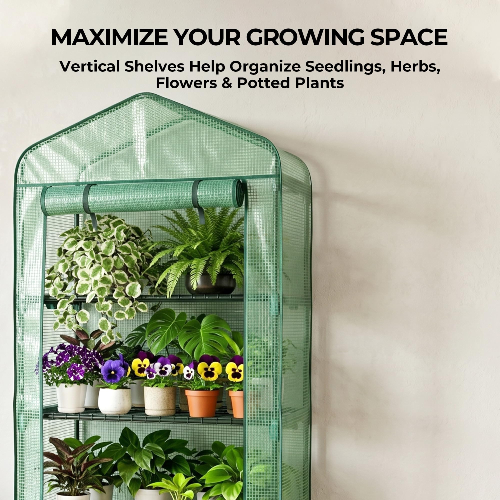 Worth greenhouse placed on balcony protecting seedlings and maximizing space