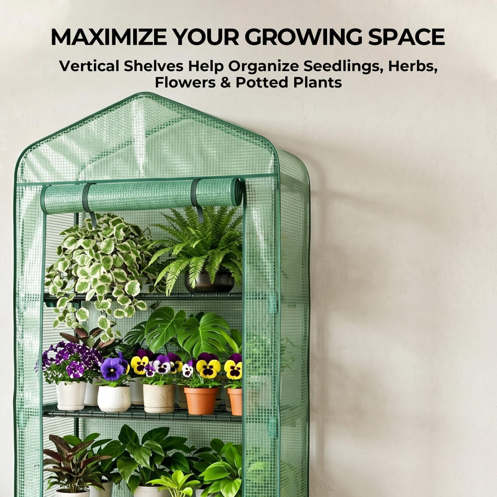 Worth greenhouse placed on balcony protecting seedlings and maximizing space