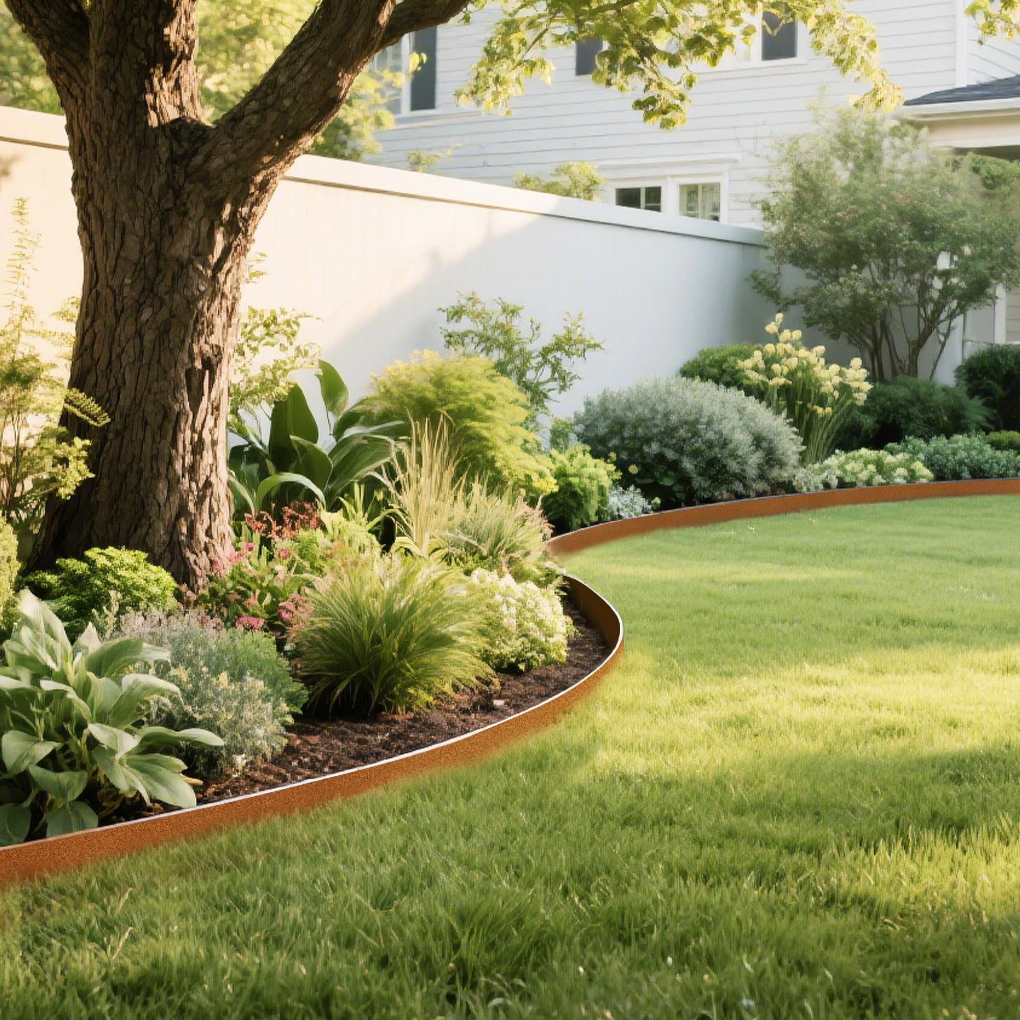 Worth Garden before and after landscape view showing improved professional appearance