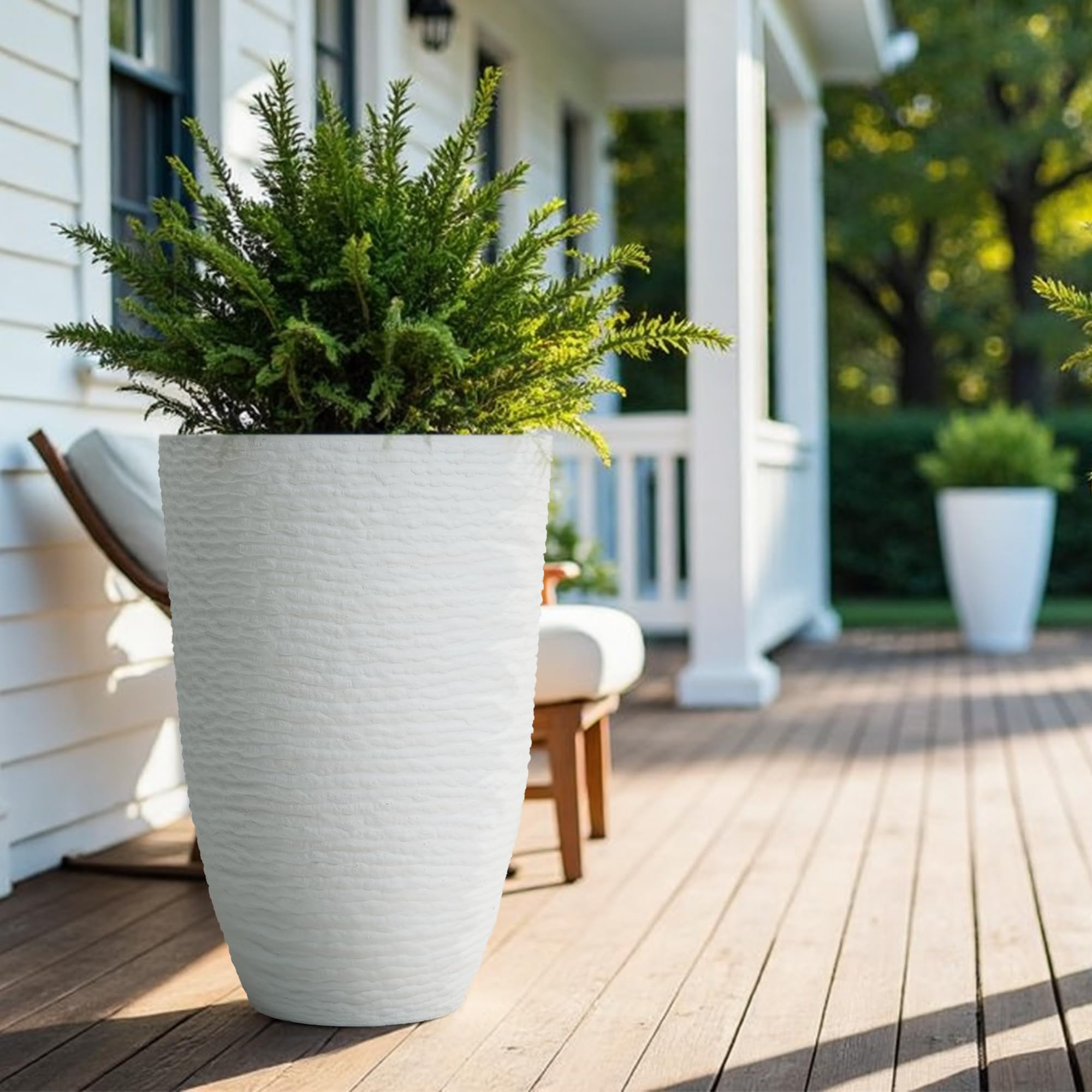 Worth Garden at entryway with plants illustrating stylish porch or foyer focal point