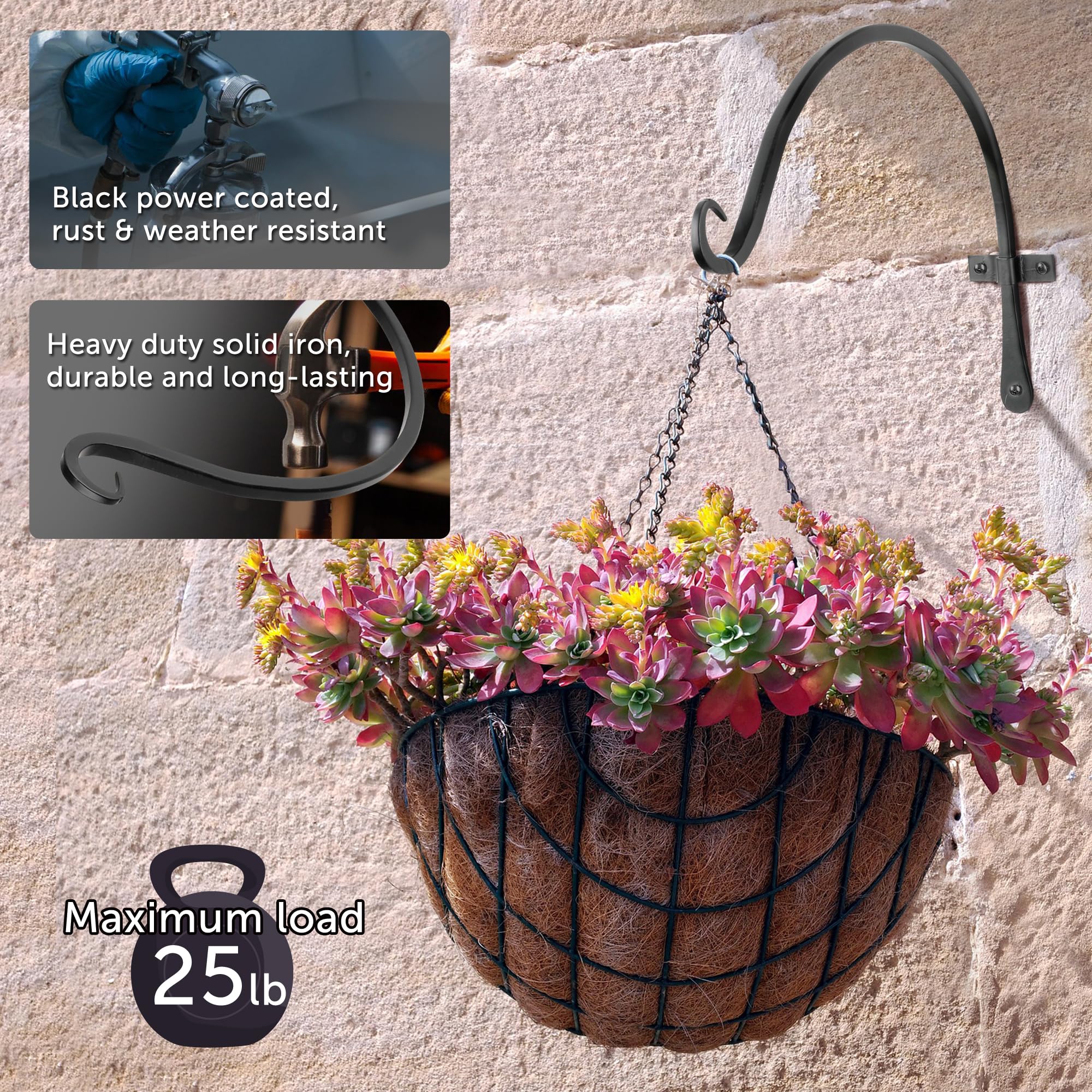 Worth bracket mounted on brick wall demonstrating outdoor installation stability