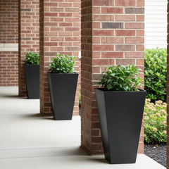 Worth Garden planted pots on porch illustrating instant curbside upgrade