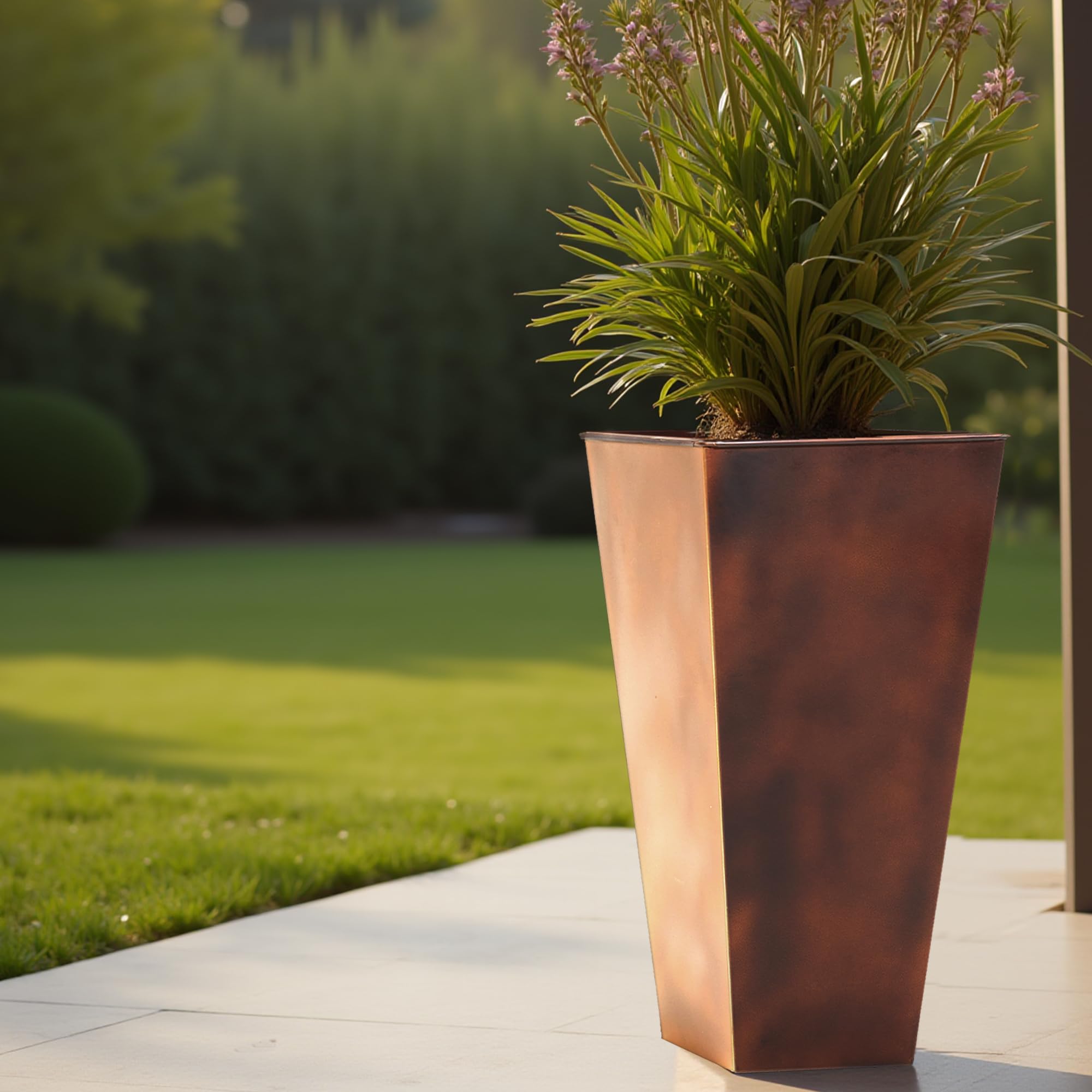 Worth saucer shown as tray or insert offering versatile watering control