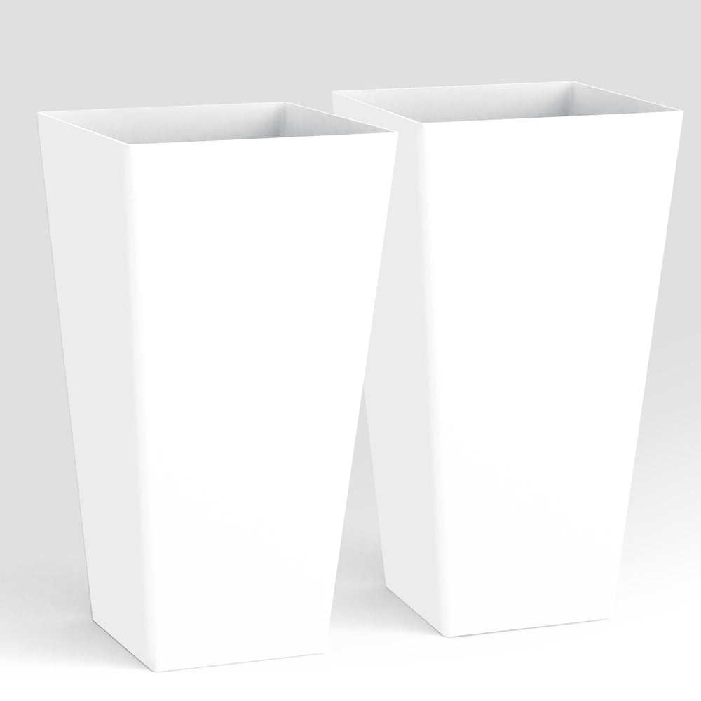 Worth brand planter next to hand showing 20-inch height scale