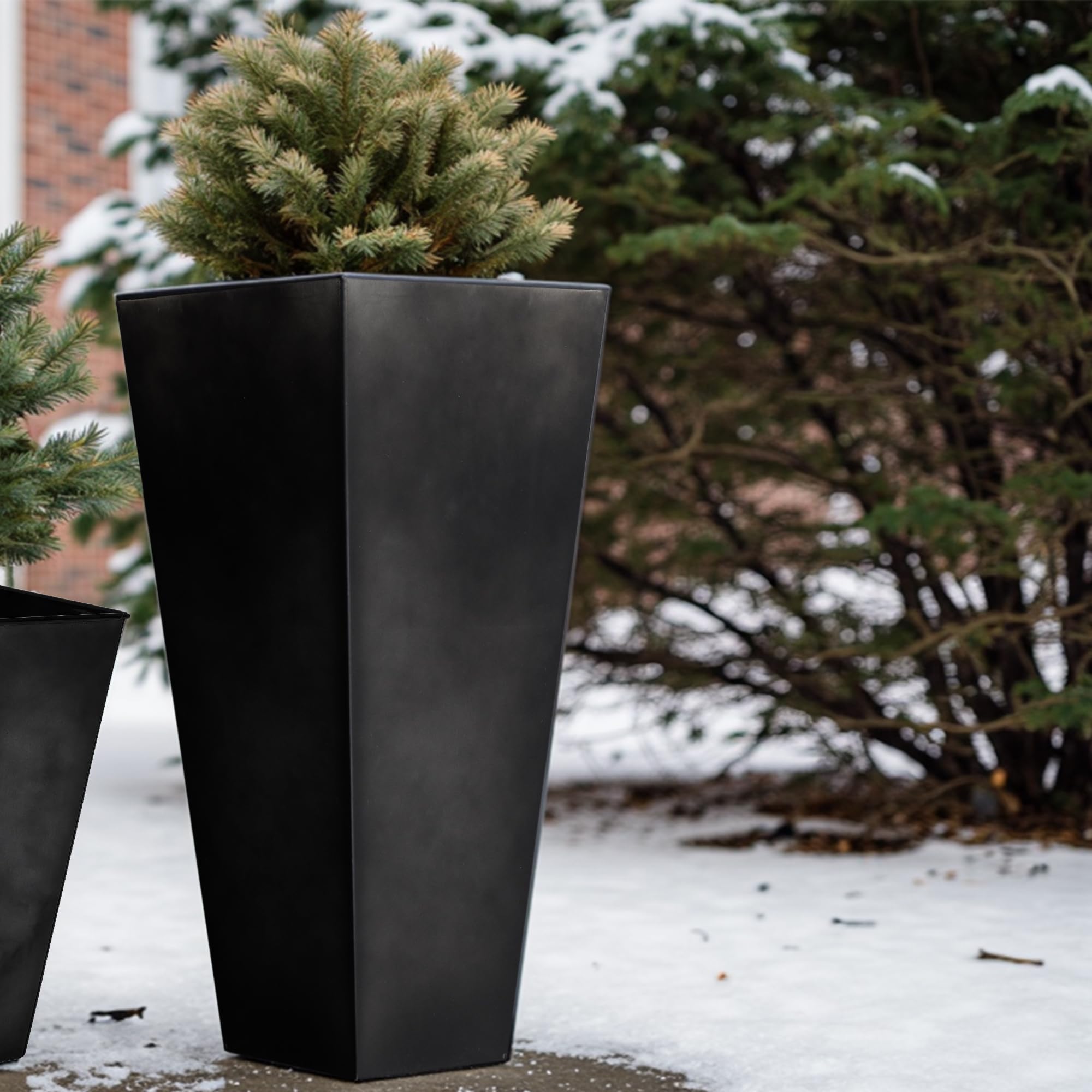 Worth tapered side profile emphasizing tall silhouette and stable base
