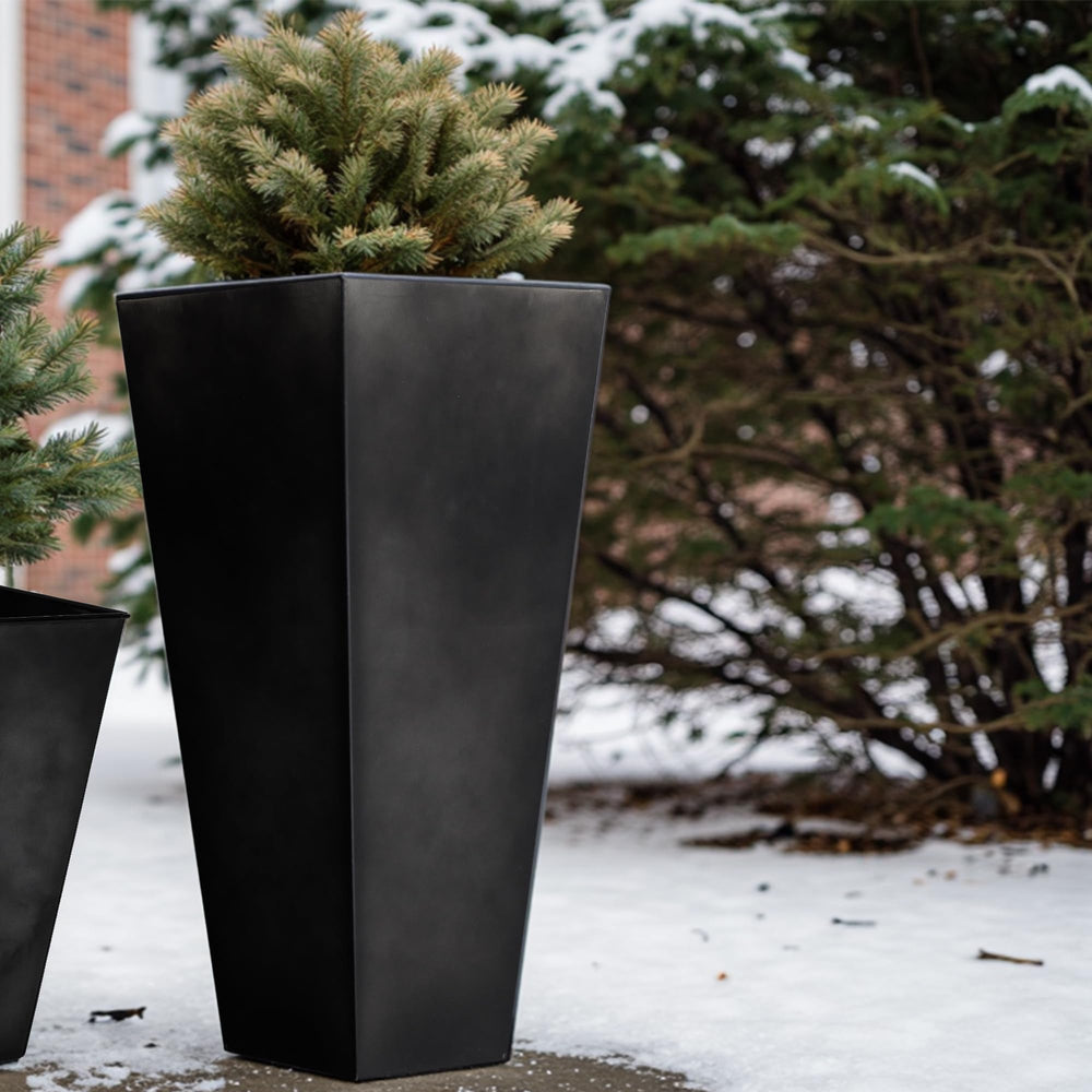 Worth tapered side profile emphasizing tall silhouette and stable base